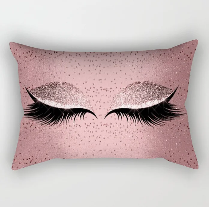

200pcs 30x50cm Pillow Cases Beautiful Eyes Print Eyelash Out Soft Velvet Solid Pillow Cover hot