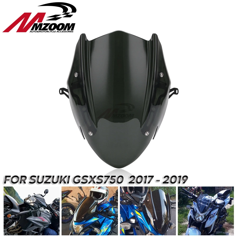 Ветра Экран лобовое стекло Щит с кронштейном для Suzuki GSX-S750 GSXS750 GSX-S GSXS 750 2017 2018 2019