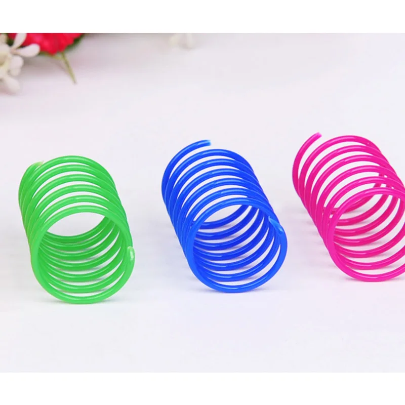 

8PCS Cat Colorful Spring Toy Creative Plastic Flexible Cat Coil Toy Cat Interactive Toy Cat Funny Toy Pet Favor Toy Pet Product