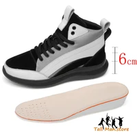 Мужские ботинки, увеличивающие Рост обуви, стельки 6 см, мужские высокие кроссовки, модные кроссовки для отдыха и спорта