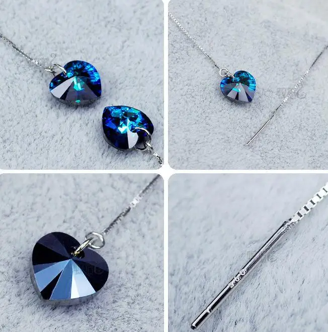 Новые корейские популярные модные креативные серьги-гвоздики с кристаллами в