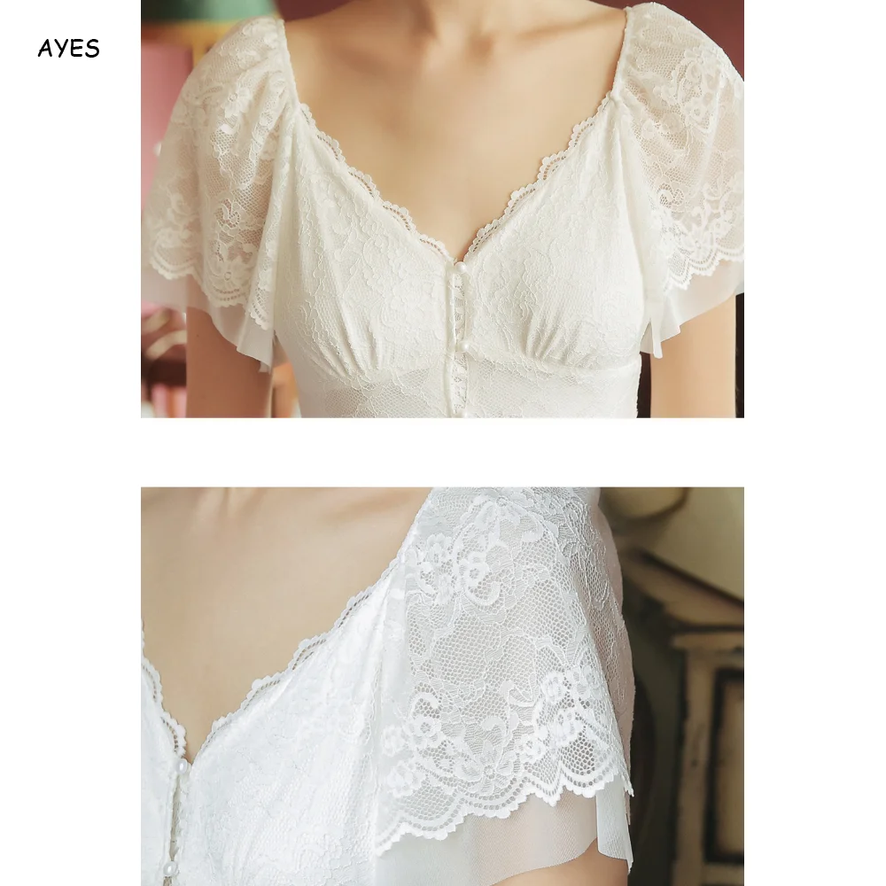 

Lace Chiffon Dress Summer 2020 Women White Fairy Swing Dress Short Sleeve Elegant Dresses Summer Sundress Dress Boho Maxi Dress