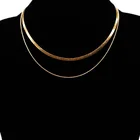 Женское Двухслойное ожерелье в стиле панк, цепь со змеиным плетением, массивное Ювелирное Украшение, XL231