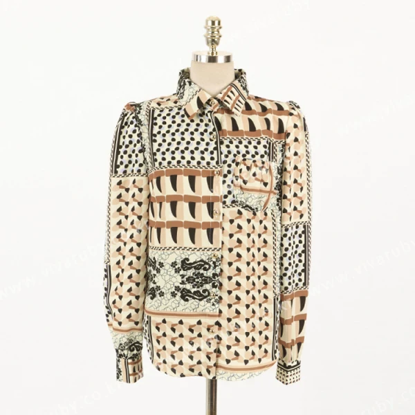 Женский офисный комплект из 2 предметов Асимметричная рубашка с длинным рукавом