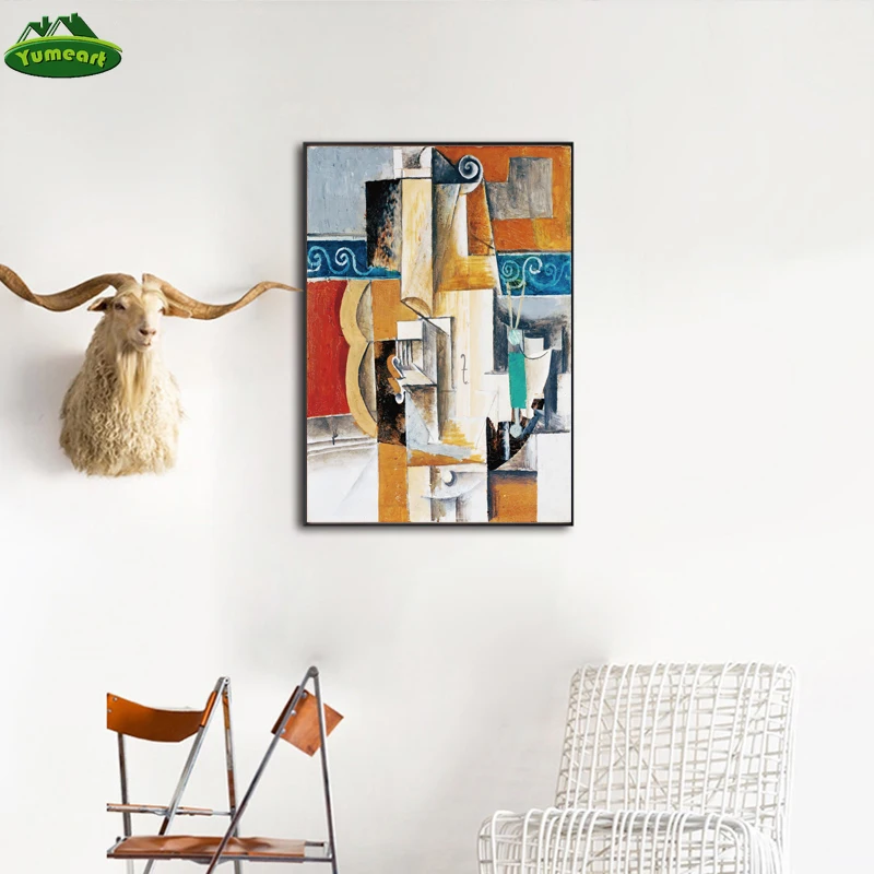 Пикассо всемирно известный абстрактный гитара холст Художественная живопись