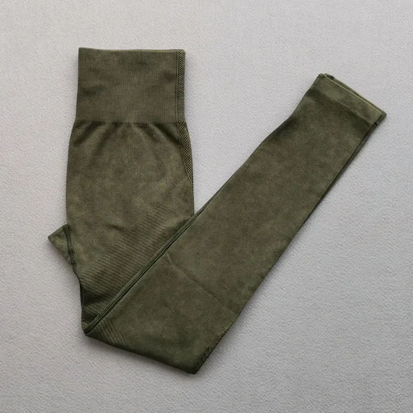 Army green pants Бесшовный комплект для йоги, женская одежда для фитнеса, спортивный бюстгальтер с высокой талией, леггинсы для спортзала, женские спортивные костюмы из 2 предметов - Цвет: Army green pants