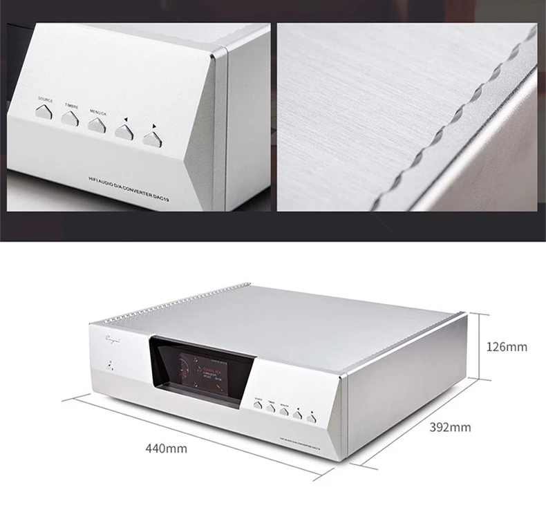 Cayin DAC19 двухтональный Настольный декодер с вакуумной трубкой двойной ES9038PRO DAC DSD512 с предусилителем пульт дистанционного управления PCM 32 бит/768 кГц