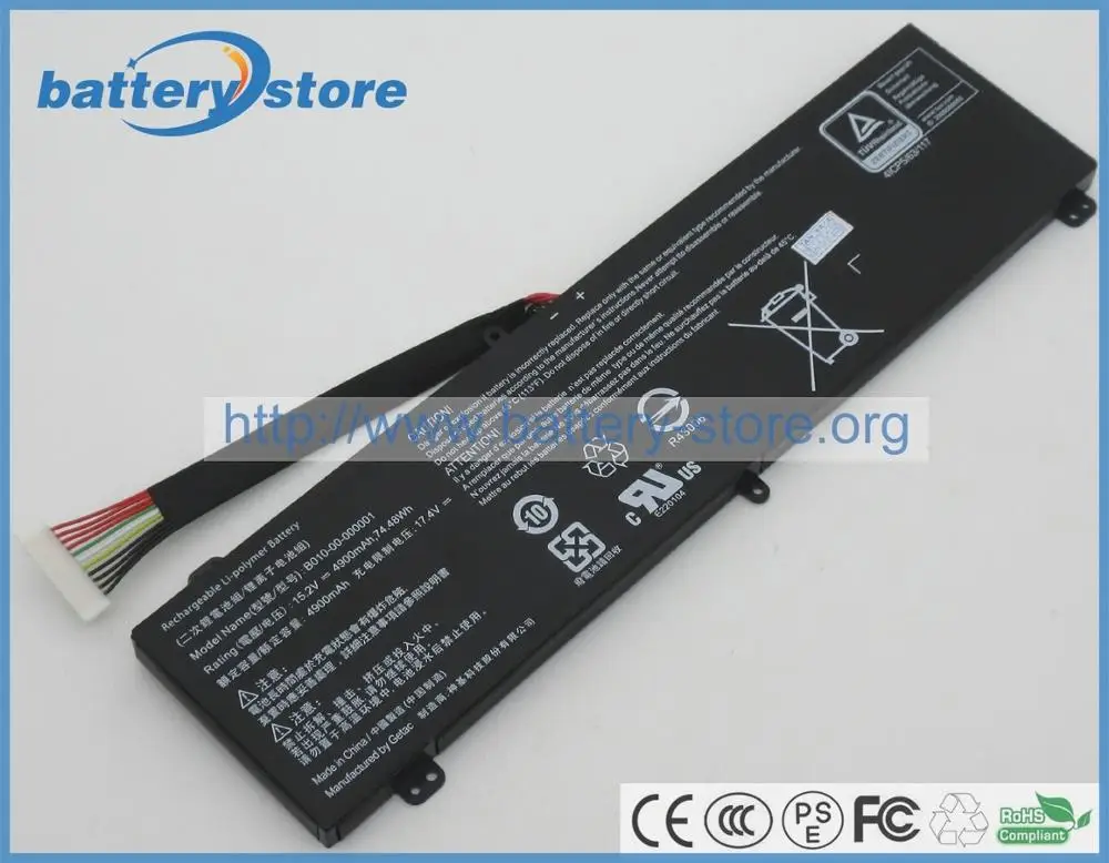 Настоящая аккумуляторная батарея для ноутбука B010 00 000001 EVGA SC17 1070 игровой ноутбук