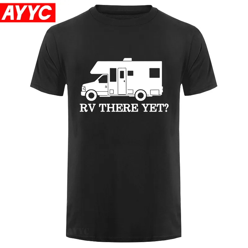 

RV-туда-еще-лагерь-ровинг-Мужская-Футболка-забавная-автодом-мужские-топы-футболки-летняя-модная-Повседневная-футболки с коротким рукавом-фу...