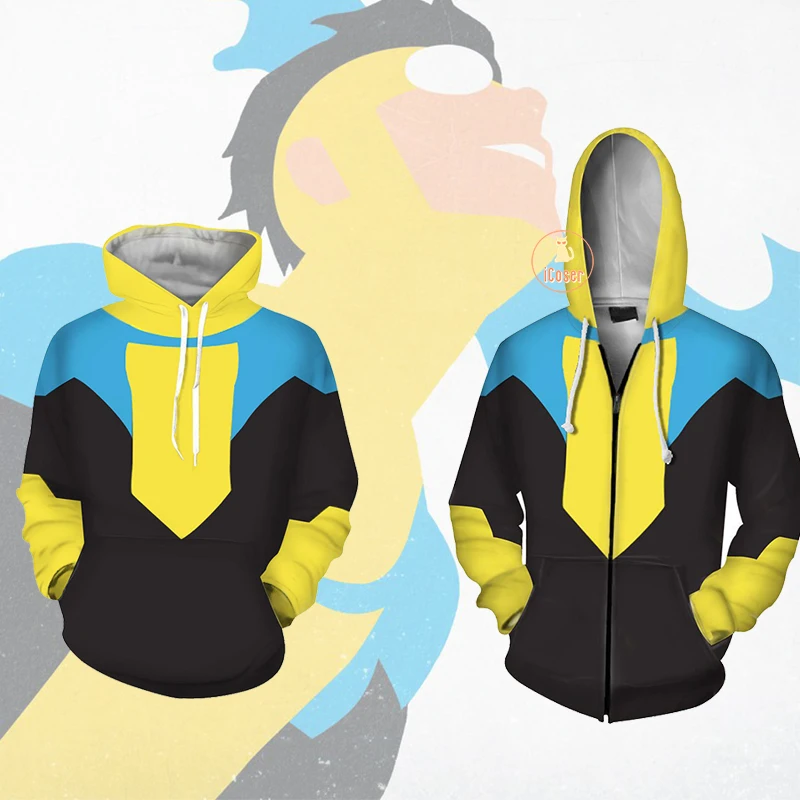 Толстовка с капюшоном изображением героев аниме пуловер супермальчика костюм