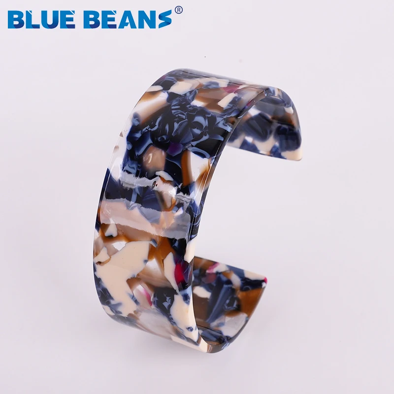 2019 богемный Ацетатный акриловый браслет леопардовый Черный полимер Простой