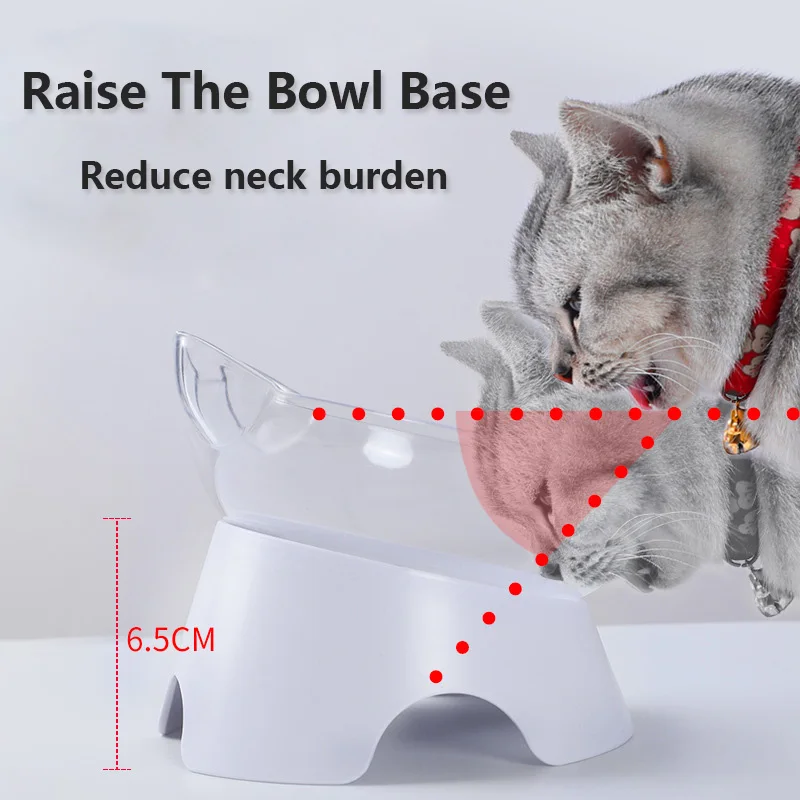 2 в 1 кошачьи уши форме косой кошачьей миски для домашних животных двойные питья