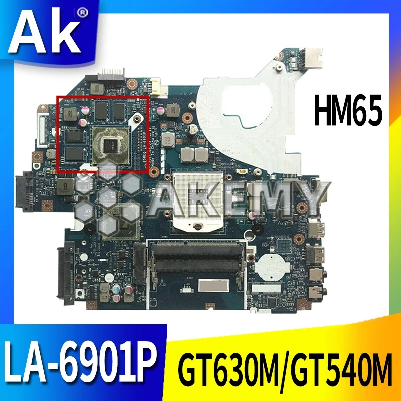 P5WE0 LA 6901P motherboard For Acer 5750 5750G 5755 5755G laptop HM65 GT630M/GT540M original test mainboard|Материнские платы| |