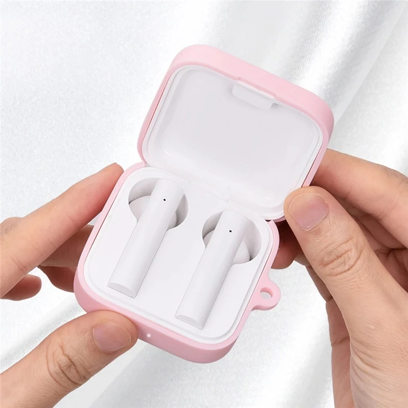 

Silicone Protective Earphone Case for Xiaomi Air 2 SE Bluetooth Headphones Boxs For Xiaomi Mi Air2 SE Earbuds Cover with Hook