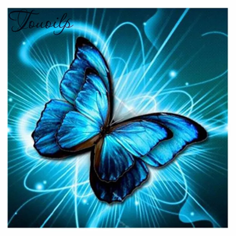 Алмазная 5D Вышивка с бабочкой TOUOILP вышивка крестиком алмазная живопись сделай