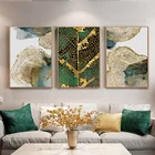 Три квадратных круглых алмазных Креста с вышивкой абстрактные картины маслом текстура золотых листьев вышивка Декор FF2381