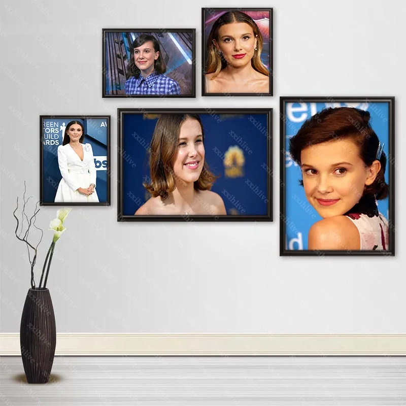 

Actor Millie Bobby Brown Posters Wall Art Decor Picture Modern Home Room Decoration Quality Canvas Painting Customizable 40x60cm