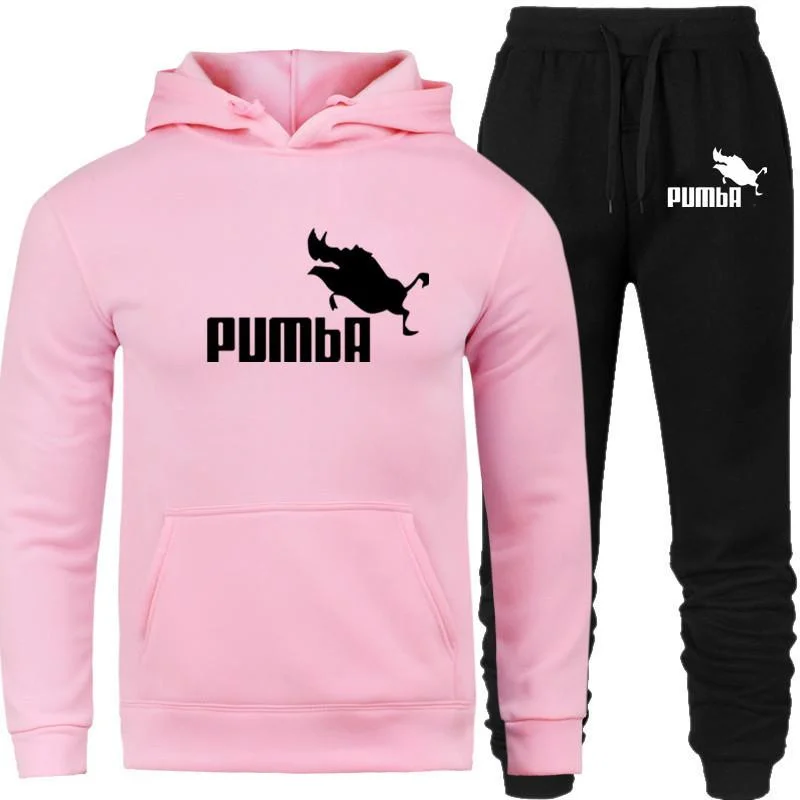 

PUMBA men's fashion casual suit autumn new men's hoodie + pants two-piece sportswear trendy sportswear suit men