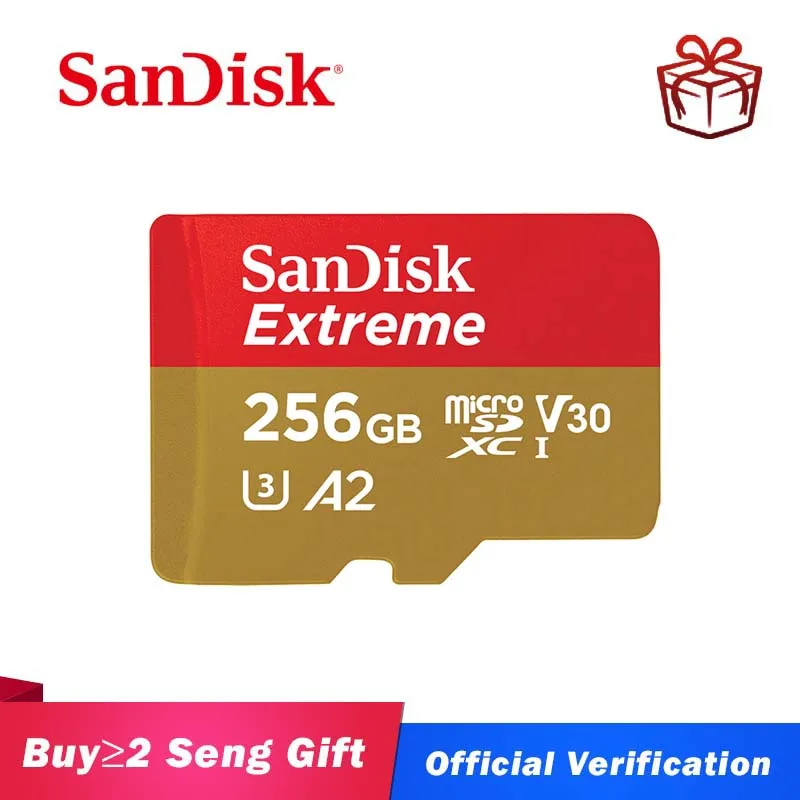Двойной Флеш накопитель SanDisk Extreme Micro SD карта 32 ГБ класс 10 U3 MAX 100 МБ/с. 16 Гб 64 мicro TF 128