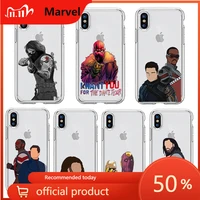 marvel bucky barnes clear soft silicone phone case for iphone 66s 6plus 7 8 7plus8plus x xs xr xsmax 11pro 12 pro