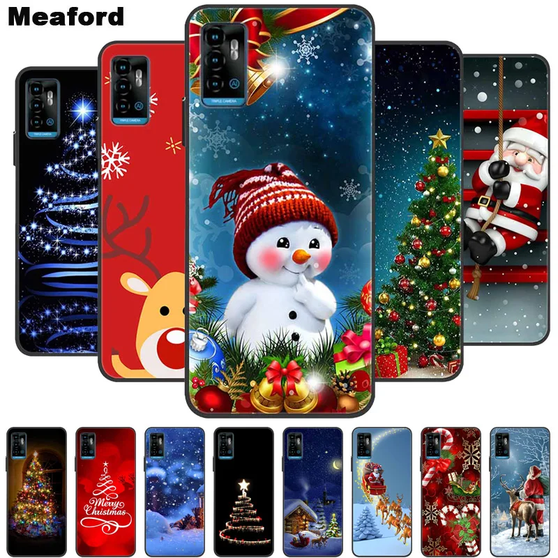 

Christmas Cartoon Case For ZTE Libero 5G II A52 A72 V40 Vita Case Silicone Soft TPU Cover for ZTE Blade A7P nubia Z40 Pro Case