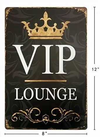 

VIP Lounge Vintage Tin Sign Wall Retro Metal Bar Pub Poster Metal 20x30cm