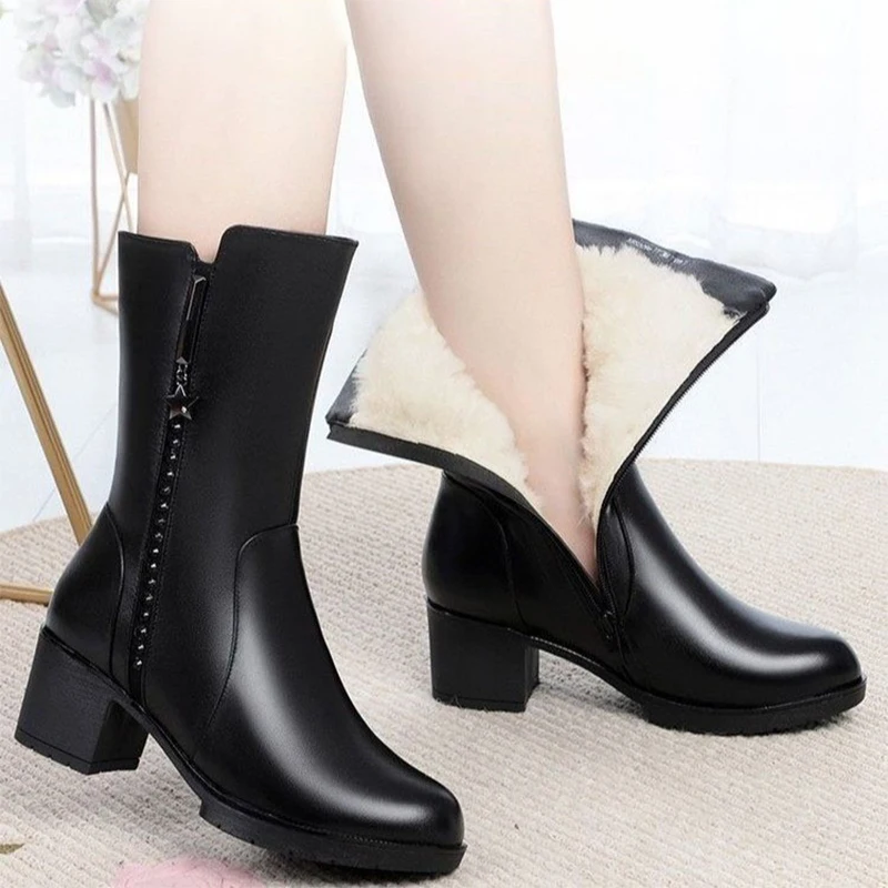 

Женские зимние ботинки на платформе с молнией, женские модные ботинки оригинального дизайна, женская новая дышащая повседневная обувь, бол...