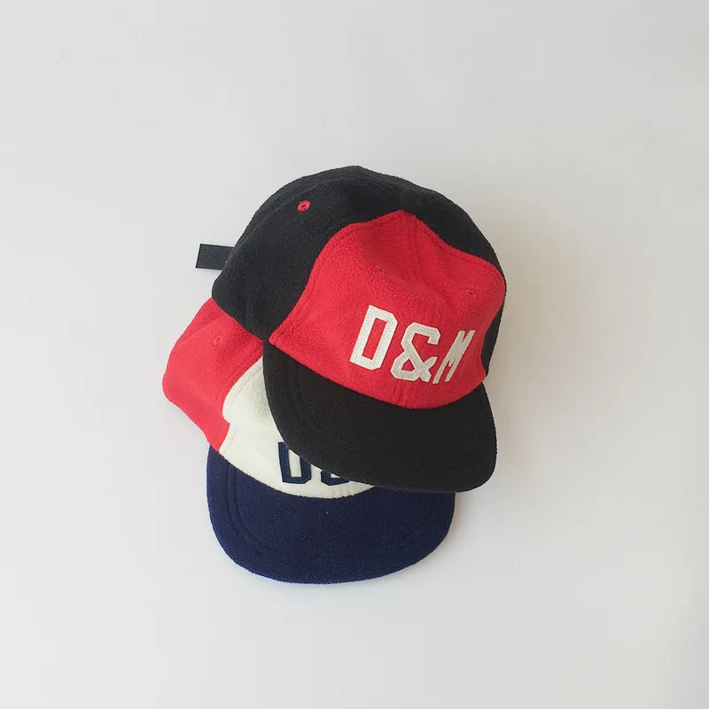 

Hot sale 2021 Korean children's baseball caps girls boys fall/winter caps hip-hop woolen fashion adjustable hats 50-53cm
