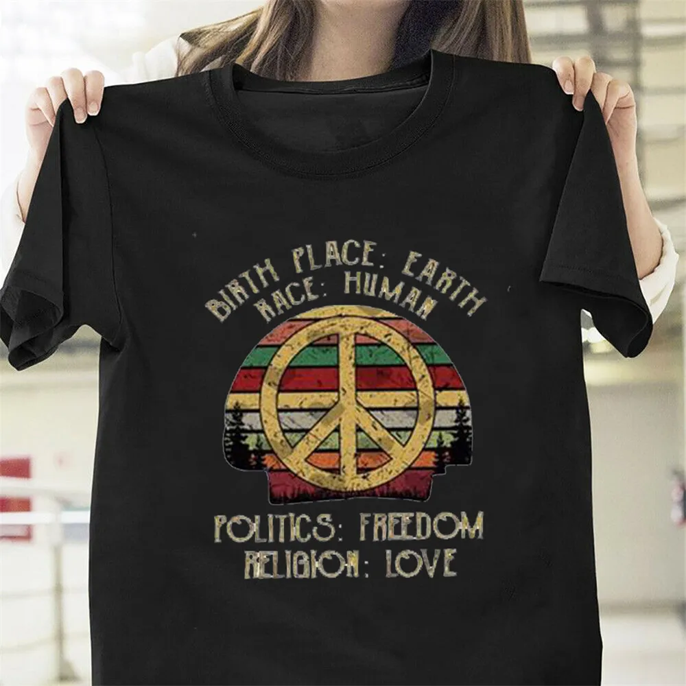 

Birth место земля гонки человека футболка Забавный принт футболка с коротким рукавом летние топы Повседневная футболка Femme