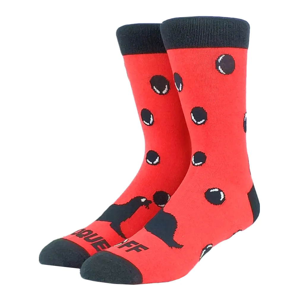 Для мужчин в рождественском стиле Забавный Красный уплотнение гольфы|street socks|socks
