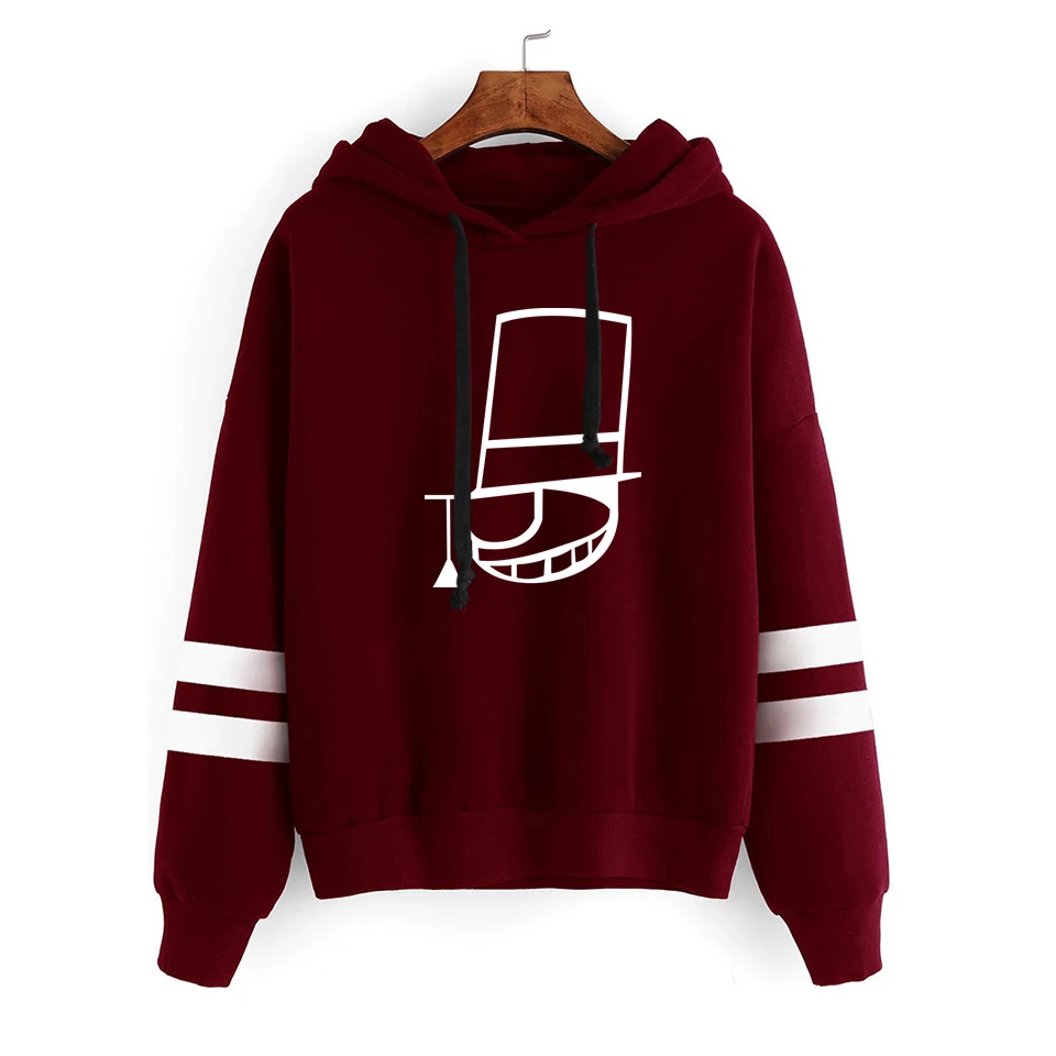 Burgundy Detective Conan Fashion Print Case Closed Hoodies Outwear Sweatshirt Casual Unisex Soft Streetwear Trendy Hot sale Clothes - Цвет: Burgundy