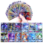 60100200300324660 шт Французский и английский языки карты покемон Пикачу Мега блестящие карточная игра битва меню торговли детская игрушка