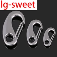 304 stainless steel egg type shackle egg hook wire rope quick hanging buckle elliptical spring unbuckle hook 2pcs