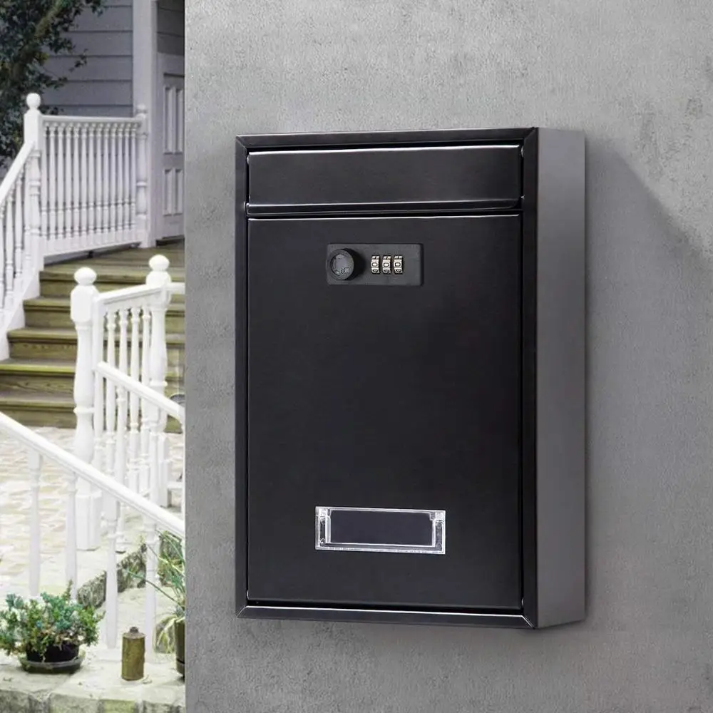 12 дюймов ментальный кодовый замок винтажный Drop Letterbox Настенный навесной почтовый