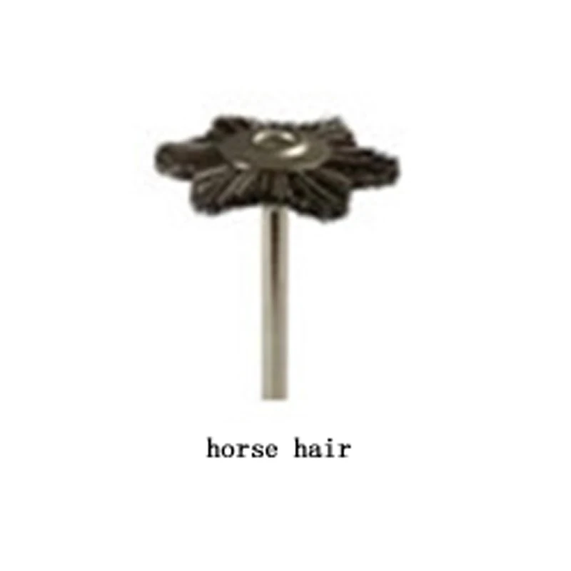 Hexagon horse hair 1 шт. зубные полировочные колеса лабораторная кисть шлифовальные кисти наконечник машина аксессуары Полировка Шлифовка низкая скорость шерсть плоская щетка - Цвет: Hexagon horse hair