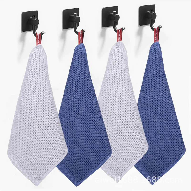 

Cotton Soild Color Kitchen Towel 34x34 Kerchief Hand Towel Blue Gary Waffle Clean Towel Duster Cloth