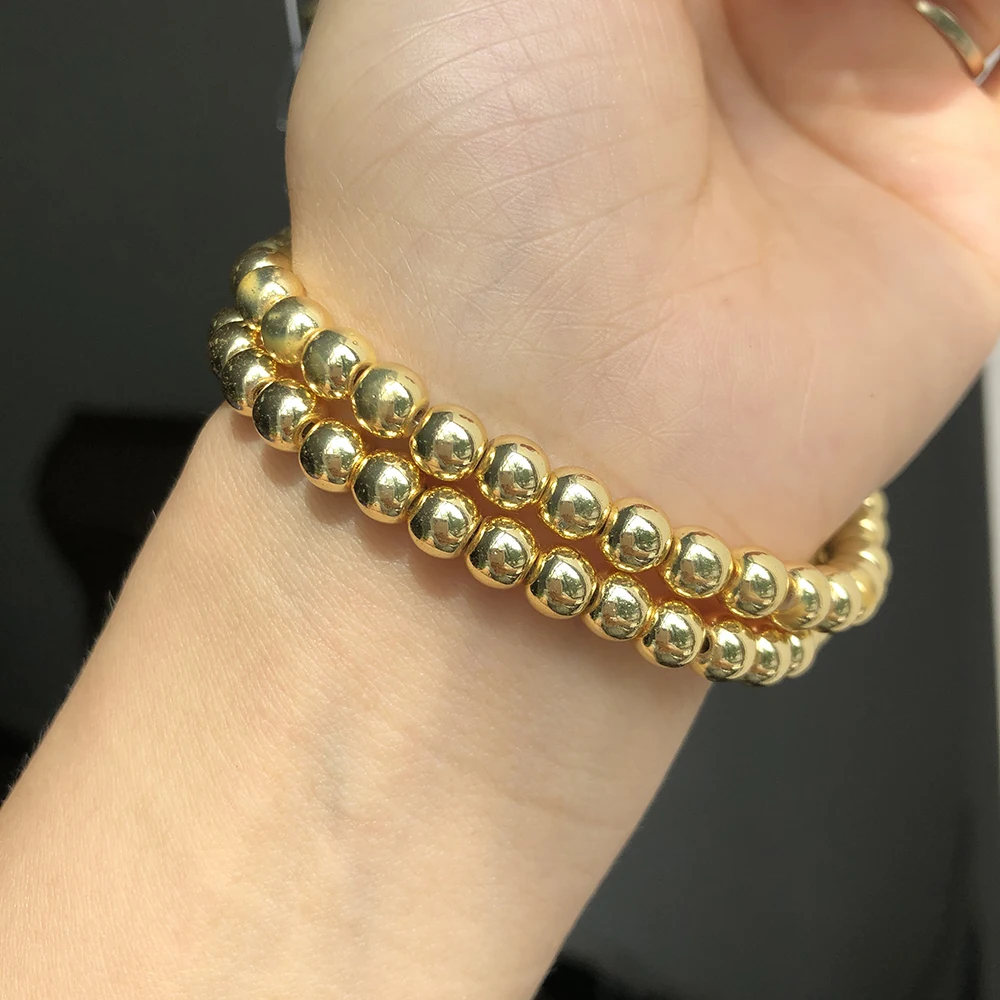 Рисунок 2 - Бусины из гематита с натуральным золотым покрытием