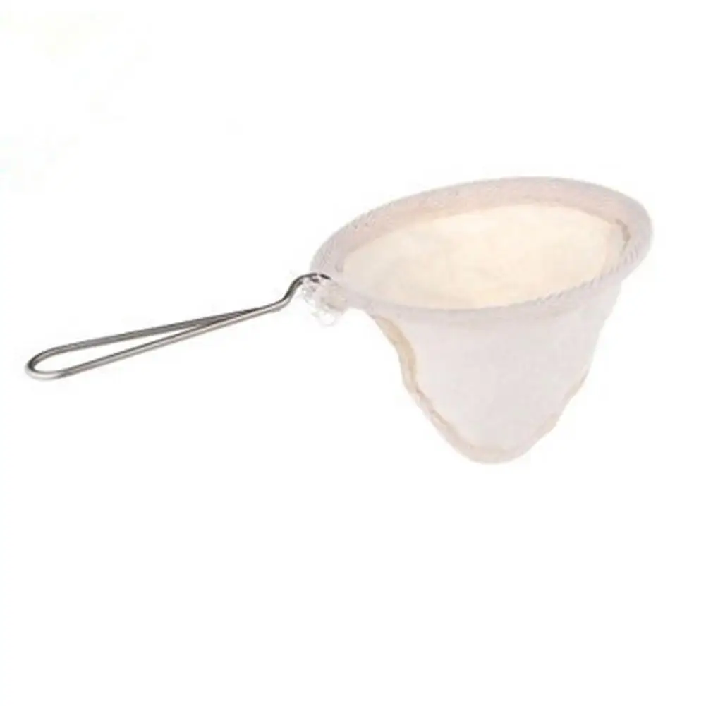 Портативный многоразовый фильтр для кофе фланелевый тканевый ситечко с ручкой