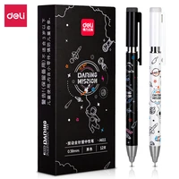 12pcslot office school supplies cute hello astronaut gel pen roller pen 0 38mm black pens pencils writing gifts