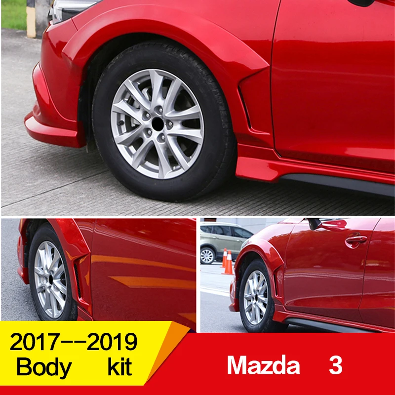 Подходит для mazda 3 обвес крыла 15 16 17 18 19 лет седан Воздухозаборники вентиляционные крышки автомобиля refitt широкий кузов аксессуары 4 шт