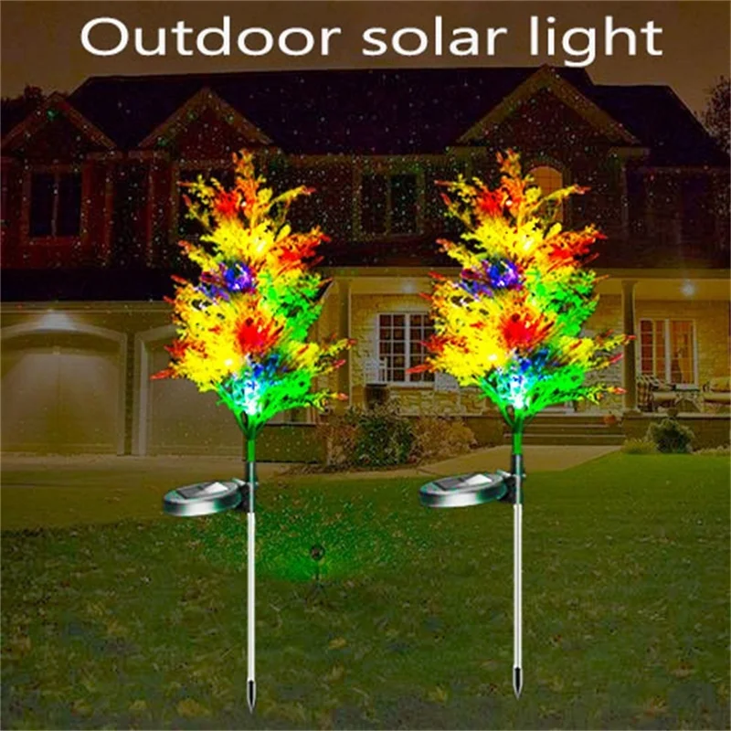 

2 Pack Solar Pine Christmas Tree Lights Waterproof Outdoor for Garden Lawn Landscape Lamp Holiday Light Wedding Christma Decro