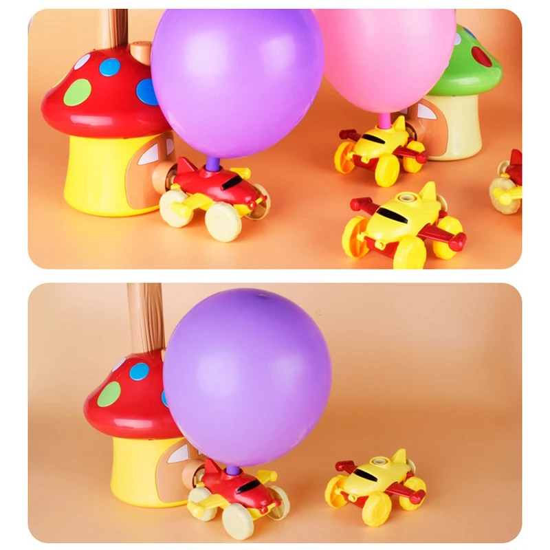 

Balloon Powered Car Children's Science Toy Aerodynamics Inertial Power Balloon Pump Cars Racer Kit Girts for Kids