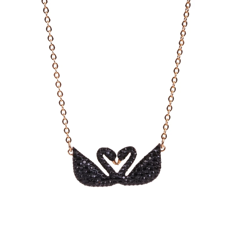 Swarovski знаковые с покрытием кулон в виде лебедя 5204134/5204133/5279421/5272364/5347329/5194826/5215038 - Окраска металла: Black 5296468