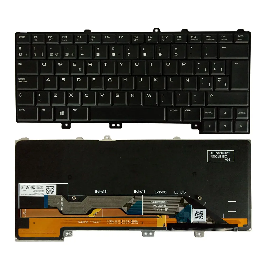 Новая испанская клавиатура для ноутбука DELL Alienware 13 R1 & R2 SP с подсветкой|Клавиатуры