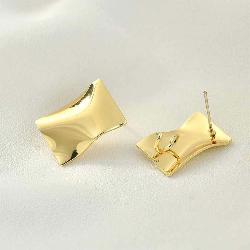 Простые геометрические абстрактные формы сплав серьги 925 Серебряные иглы diy