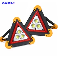 portable triangle warning leds safety emergency breakdown alarm lamp car repairing work strobe multi function search lights
