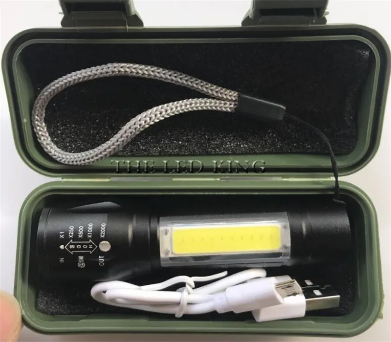 Водонепроницаемый перезаряжаемый USB-фонарик 14500 лм фонарик светодиодный с cob
