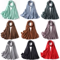 large size headwrap plain long shawl muslim hijabs turban womens knitted striped pit wrinkled jersey headscarves hejab 180x70cm