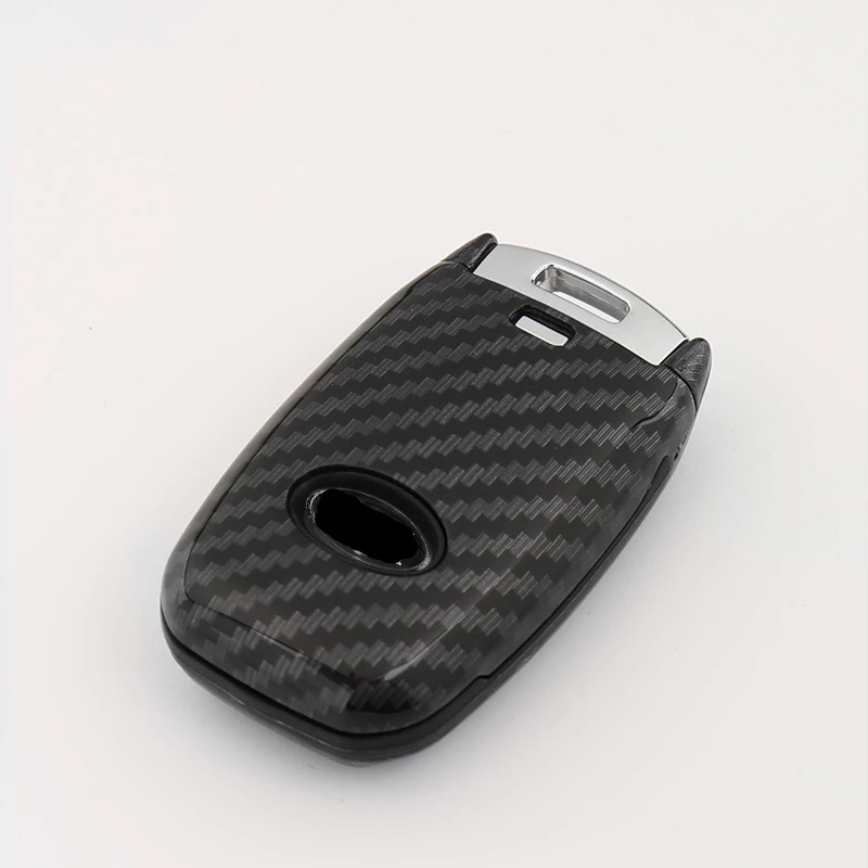 Корпус из АБС углеволокна + силиконовый чехол для автомобильного смарт ключа Kia