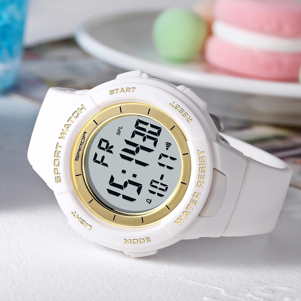 Электронные наручные часы Sanda для мужчин и женщин модные повседневные